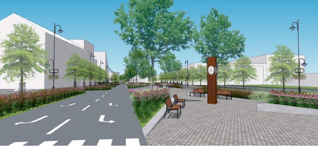 Novohradská ulica po rekonštrukcii - vizualizácia. Autor: Promost s. r. o.