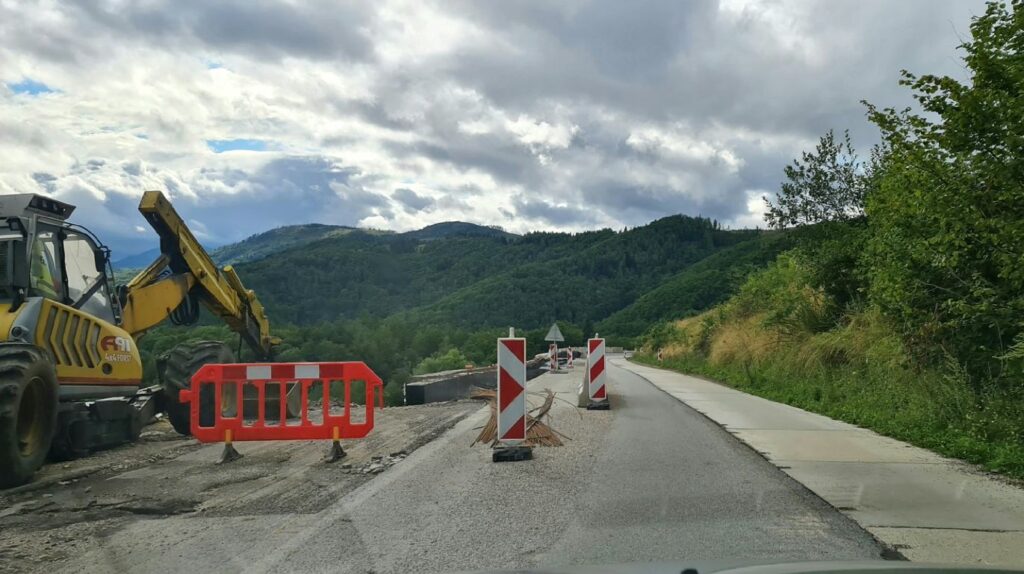 Oprava cesty na Dobšinskom kopci