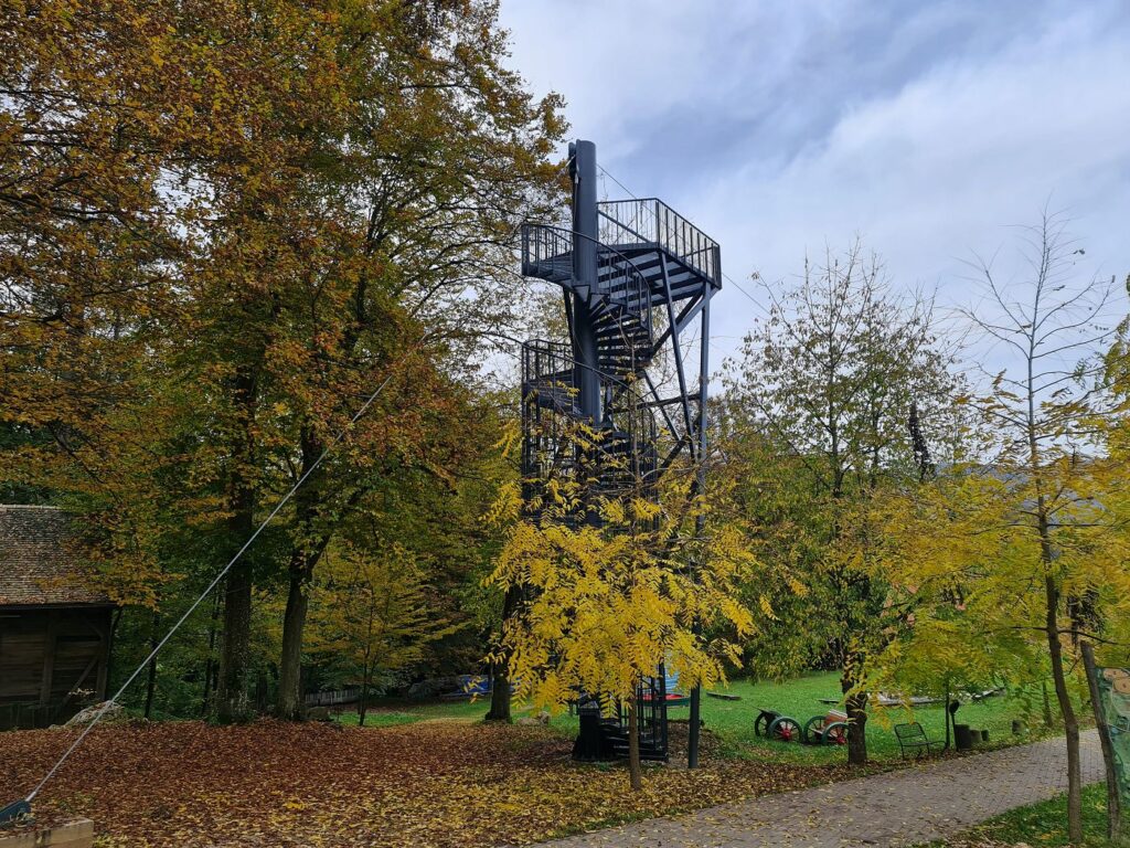 Horná veža zipline dráhy