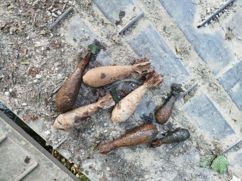 Nájdená munícia, mínometné granáty