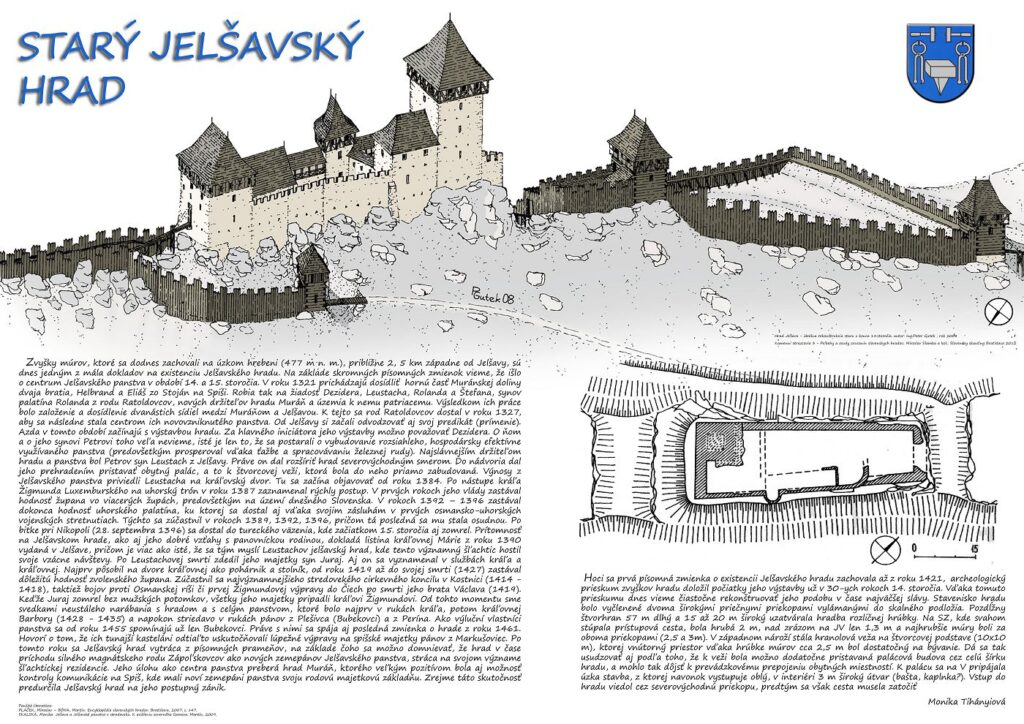 Starý jelšavský hrad - ideová rekonštrukcia