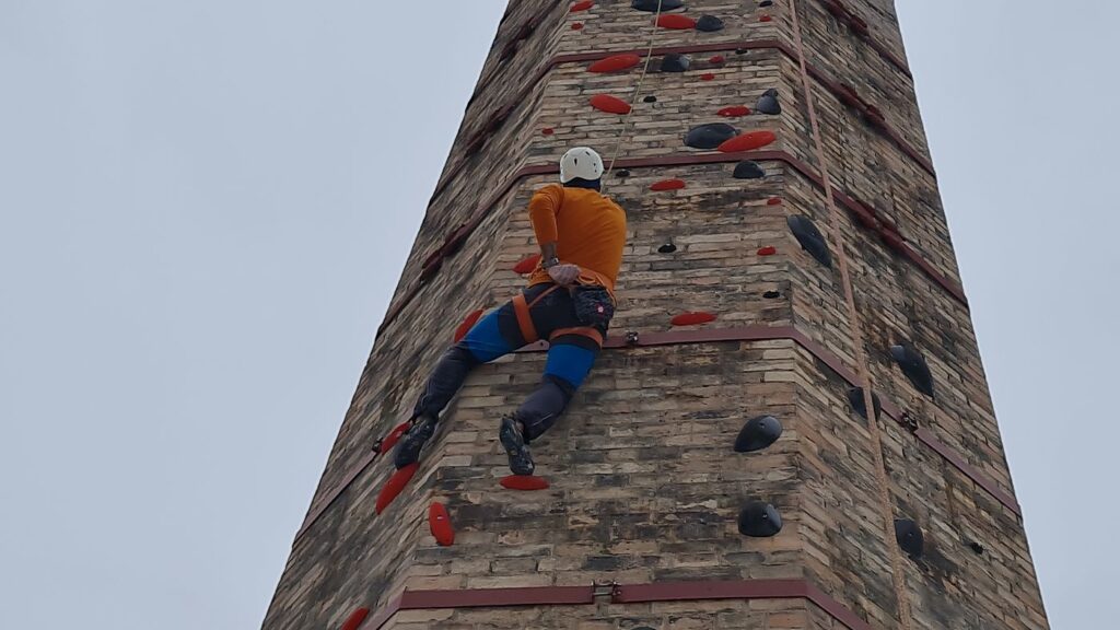lezecká stena, komín