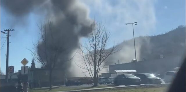 Požiar auta, Hnúšťa autoservis