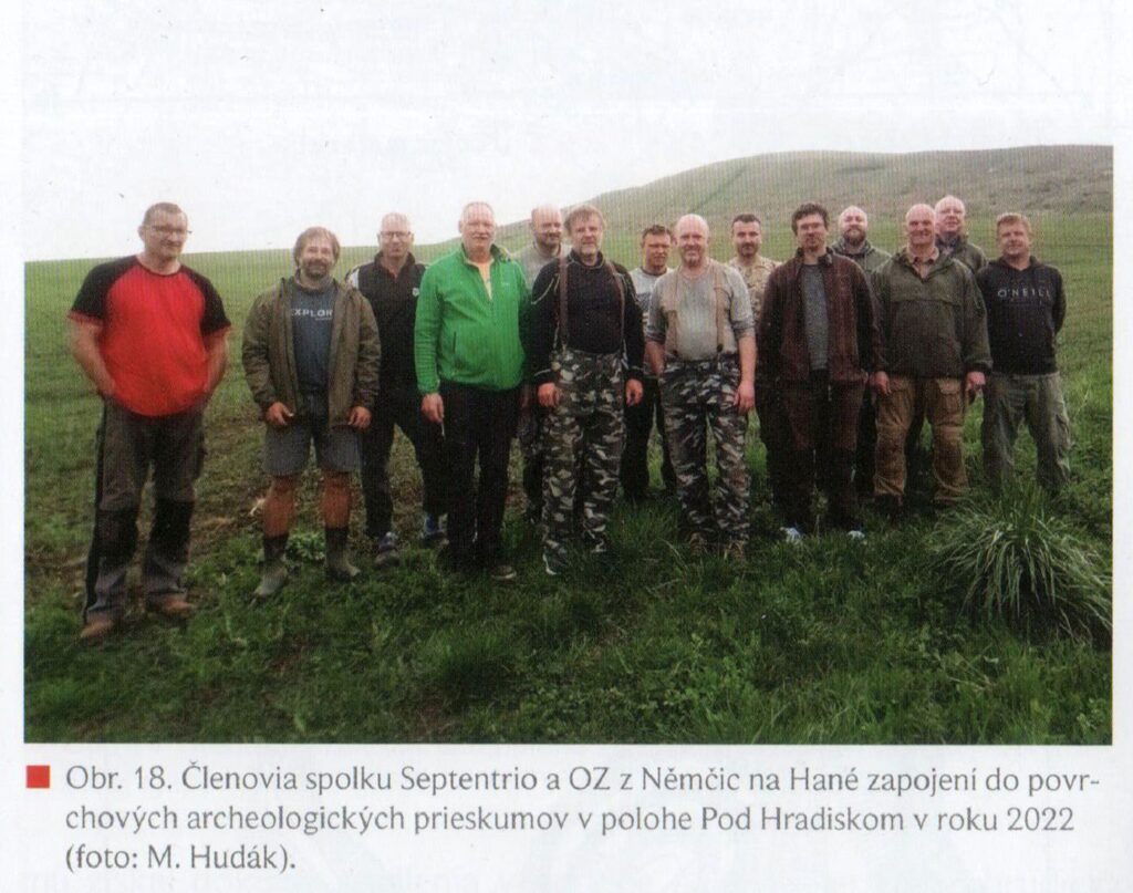 Prieskum pod hradiskom v Jánovciach pri Poprade. Zdroj publikácia Jánovce, Matúš Hudák a spol.
