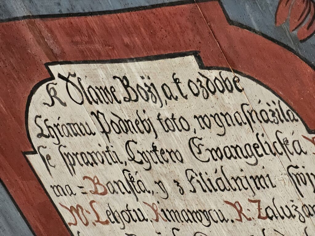 Obnovený kazetový strop Rimavská Baňa -