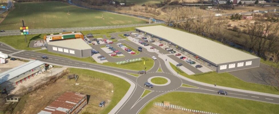 Vizualizácia novej obchodnej zóny Rimavská Sobota s McDonald's