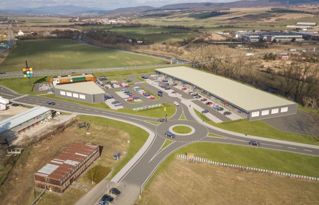 Vizualizácia novej obchodnej zóny Rimavská Sobota s McDonald's