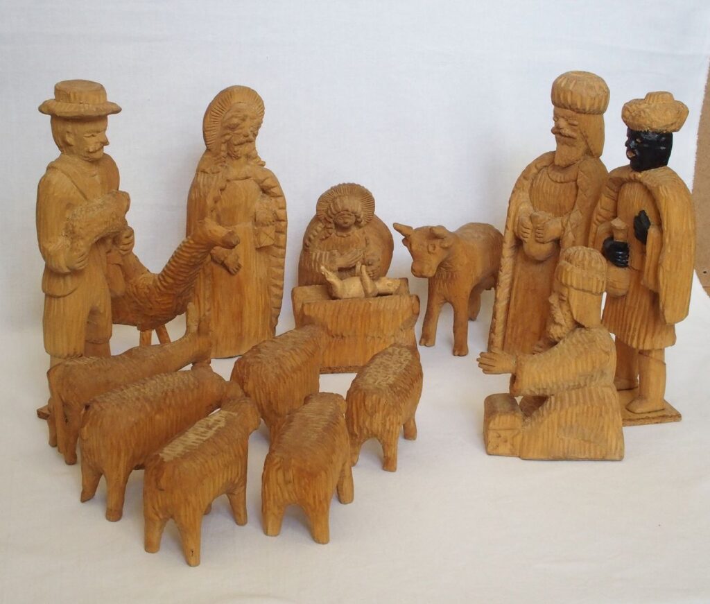 Drevený betlehem, rezbár Dezider Fertő