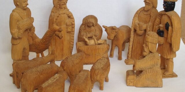 Drevený betlehem, rezbár Dezider Fertő