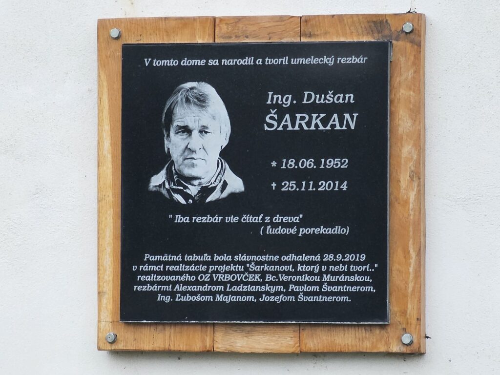 Pamätná tabuľa Dušana Šarkana