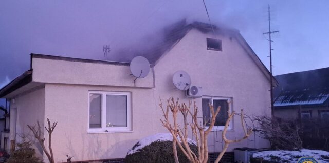 Rodinný dom, požiar, Kociha