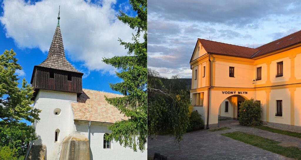 Kostol Malé Teriakovce. mlyn Veľké Teriakovce