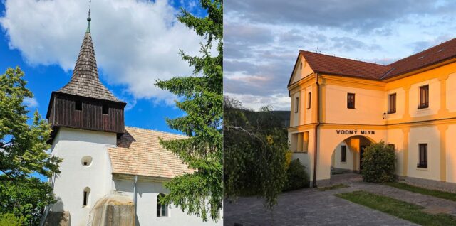 Kostol Malé Teriakovce. mlyn Veľké Teriakovce