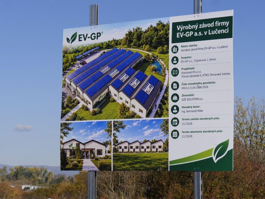 Lučenec, priemyselný park, investor, EV-GP