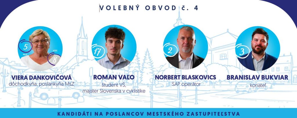 Viera Dankovičová, Roman Vaľo, Norbert Blaskovics, Branislav Bukviar